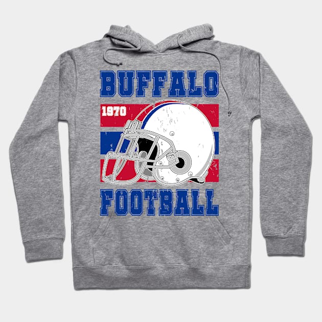 Buffalo Retro Football Hoodie by Arestration